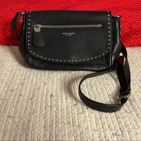 henri bendel Handbags - Henri Bendel Black Genuine Leather Flap Bag